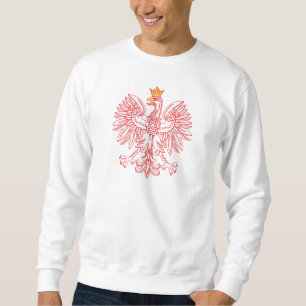 Polnisches Eagle umrissen im Rot Sweatshirt