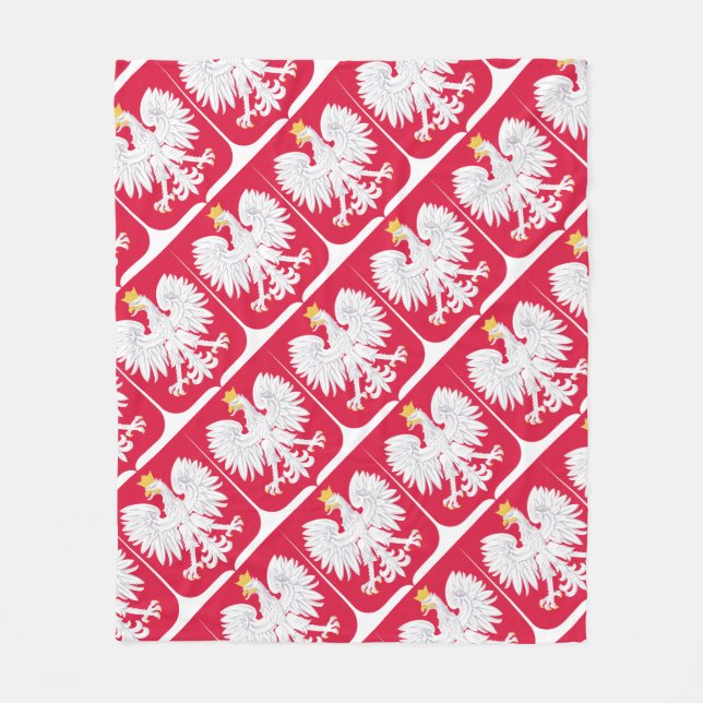 Polnisches Emblem - Polen-Schild - Polska Kraut Fleecedecke (Vorderseite)