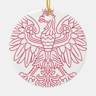 Polnisches Emblem - Polen-Schild - Polska Kraut Keramik Ornament