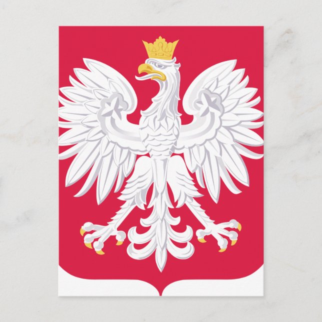 Polnisches Emblem - Polnischer Schild - Polska her Postkarte (Vorderseite)