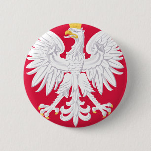 Polnisches Emblem - Polnischer Schild - Polska-Kr Button
