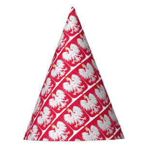 Polnisches Emblem - Polnischer Schild - Polska-Kr Partyhütchen