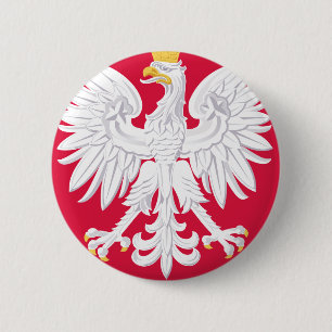 Polnisches Emblem - Polnischer Schild - Polska-Krä Button