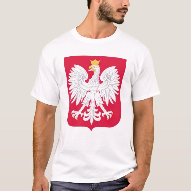 Polnisches Emblem - Polnischer Schild - Polska-Krä T-Shirt (Vorderseite)