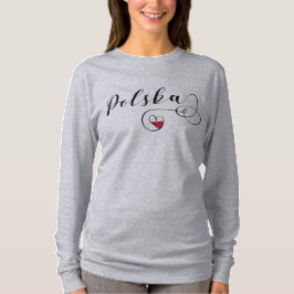 Polnisches Flaggenherz, Polen T-Shirt