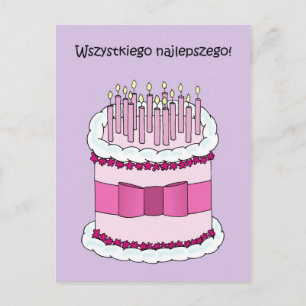 Polnisches Glück Geburtstag Wszystkiego Najlepszeg Postkarte