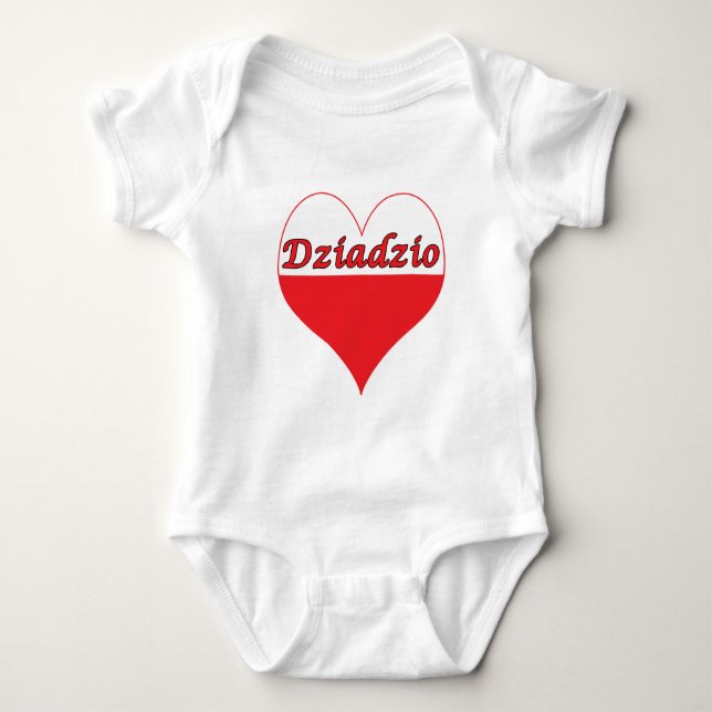 Polnisches Herz Dziadzio Baby Strampler (Vorderseite)