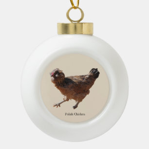 Polnisches Hühnerornament Keramik Kugel-Ornament