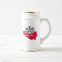 Polnisches Karten-Flaggen-Bier Stein