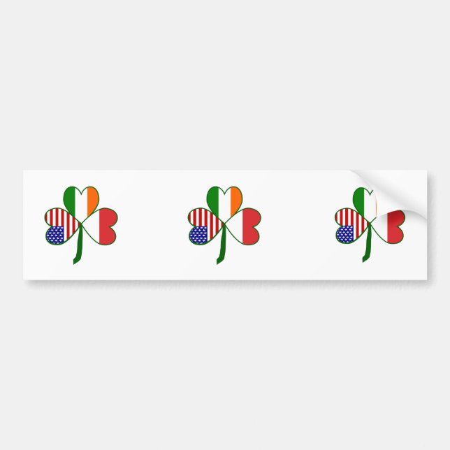 Polnisches Kleeblatt Autoaufkleber (Vorne)