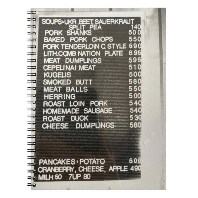 Polnisches litauisches Menü "Old School Recipé" Notizblock (Vorderseite)