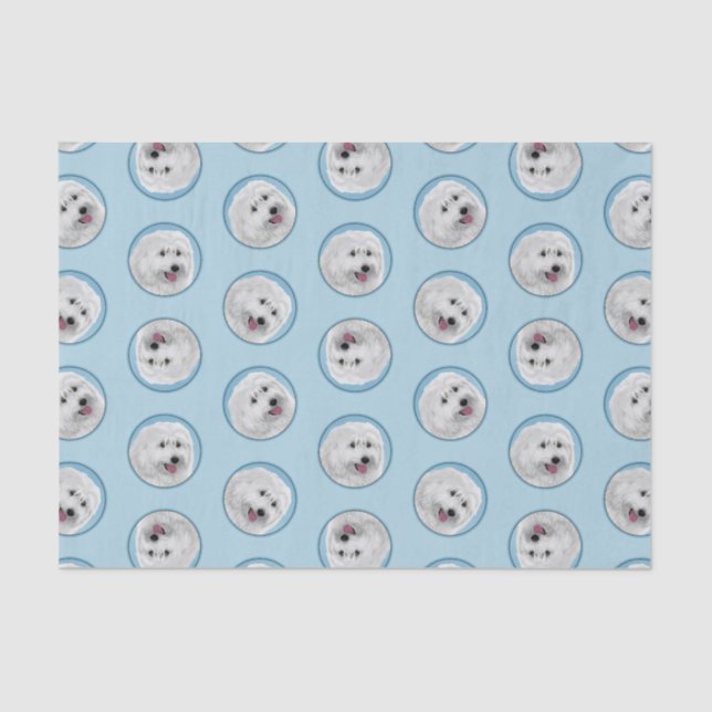 Polnisches Lowland Sheepdog Malerei Original Hunde Seidenpapier (Vorderseite)