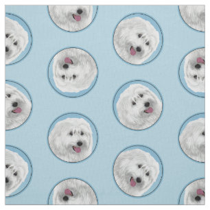 Polnisches Lowland Sheepdog Malerei Original Hunde Stoff