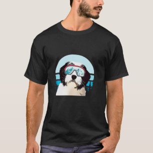 Polnisches Lowland Sheepdog Skifahren Winter Ski H T-Shirt