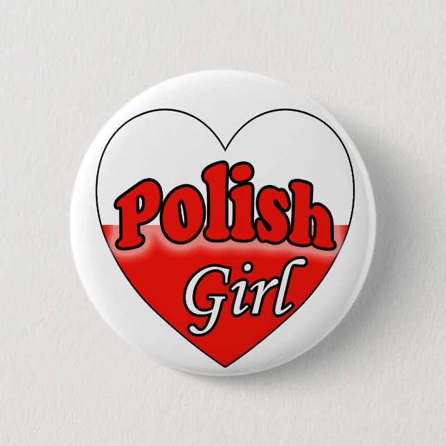 Polnisches Mädchen Button (Vorderseite)