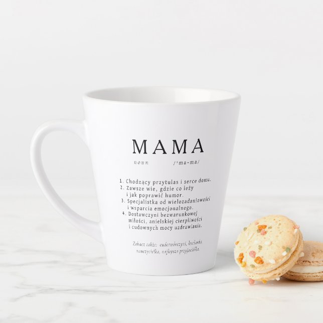 Polnisches Mum-Geschenk - MAMA Definition Milchtasse (Beispiel)