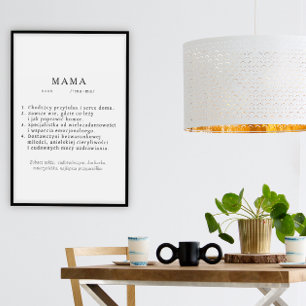 Polnisches Mum-Geschenk - MAMA Definition Poster