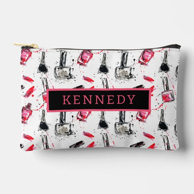 Polnisches Muster für Aquarellnagestriche Zubehörtasche (Vorderseite)