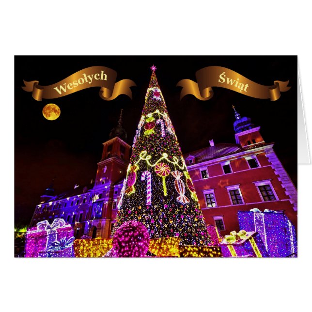 Polnisches/Polski - frohe Weihnachten/Wesołych (Vorderseite (Horizontal))