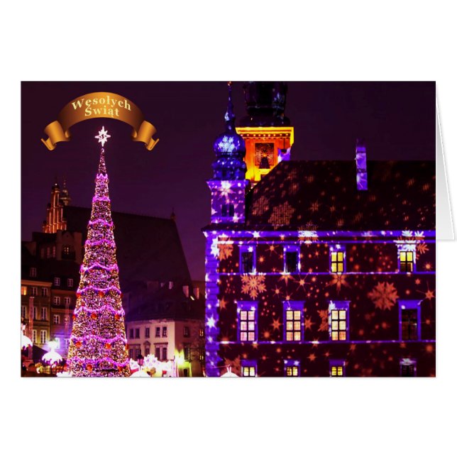Polnisches/Polski - frohe Weihnachten/Wesołych (Vorderseite (Horizontal))