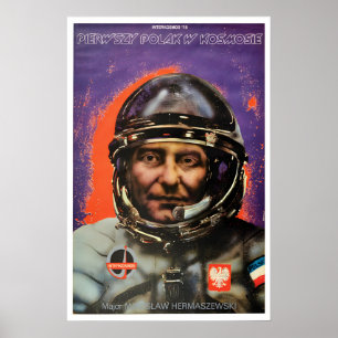 Polnisches Propagandaplakat- Raumstation Poster