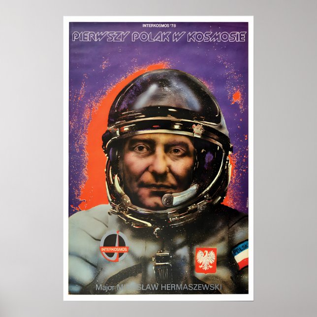 Polnisches Propagandaplakat- Raumstation Poster (Vorne)