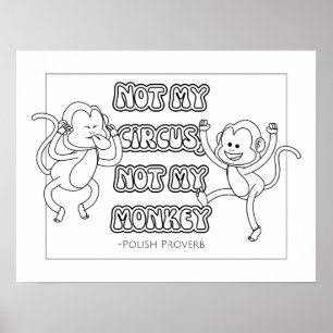 Polnisches Proverb Coloring Poster
