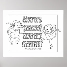 Polnisches Proverb Coloring Poster