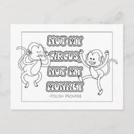 Polnisches Proverb-Färben Postkarte