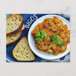 Polnisches traditionelles Essen, Postkarte