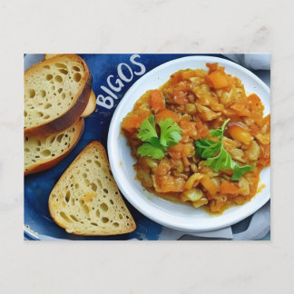 Polnisches traditionelles Essen, Postkarte