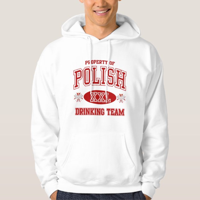 Polnisches trinkendes Team Hoodie (Vorderseite)