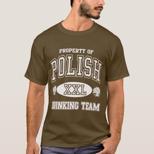 Polnisches trinkendes Team T-Shirt (Vorderseite)