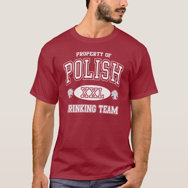 Polnisches trinkendes Team T-Shirt (Vorderseite)