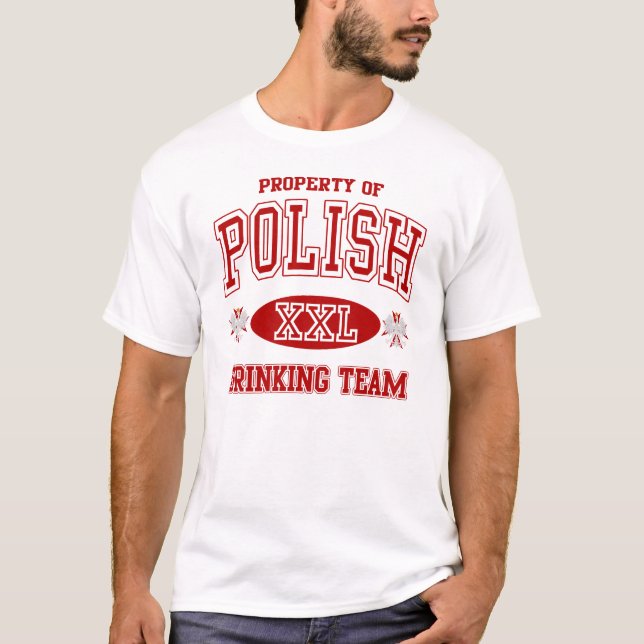 Polnisches trinkendes Team T-Shirt (Vorderseite)