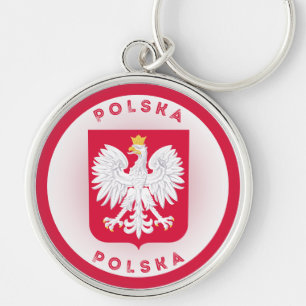Polnisches Wappen Kreisform  Schlüsselanhänger