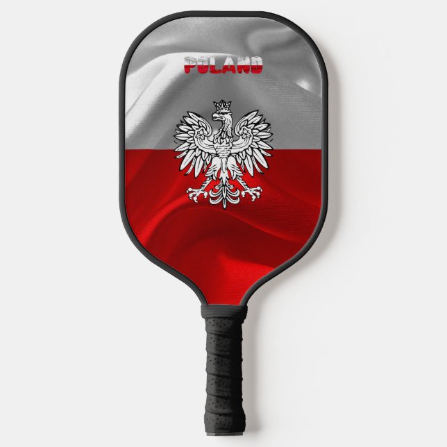 Polnisches Wappen Pickleball Schläger (Vorderseite)