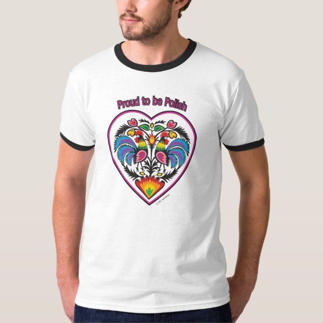 Polnisches Wycinanki T-Shirt (Vorderseite)