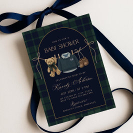 Polo-Baby-Shower-Einladung, Vornehmlicher Teddybär Einladung
