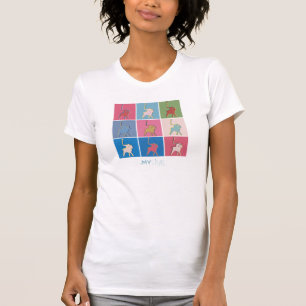 Polo-Gitter-Druck T-Shirt