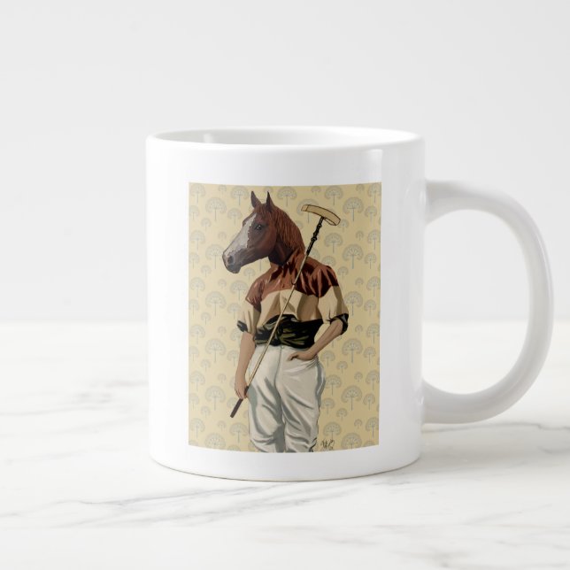 Polo Horse Portrait Jumbo-Tasse (Rechts)
