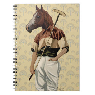 Polo Horse Portrait Notizblock
