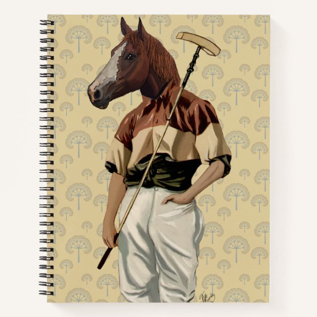 Polo Horse Portrait Notizbuch (Vorderseite)
