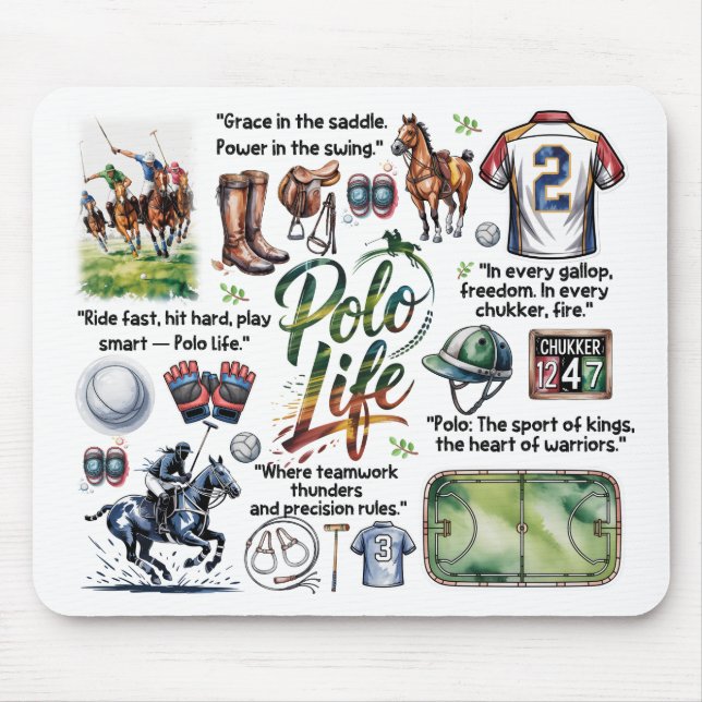 Polo Life Illustrated Mauspad (Vorne)