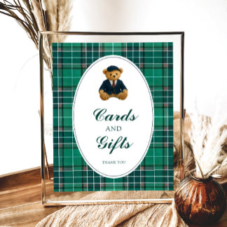 Polo Luxury Teddy Bear Babyduschkarten und Geschen Poster