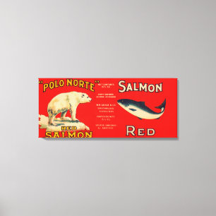 Polo Norte Marken-Lachs-Aufkleber San Francisco, Leinwanddruck