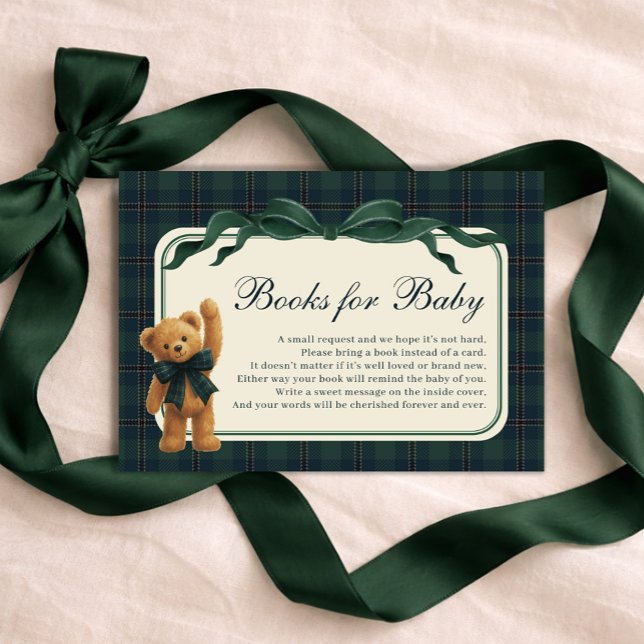 Polo Plaid Teddy Bear Books for Baby Boy Begleitkarte (Von Creator hochgeladen)