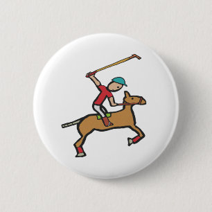 Polo Playing Reiter Button