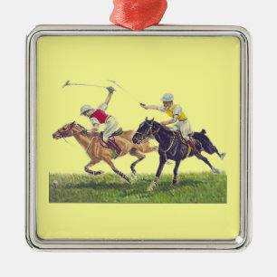 Polo Ponys Silbernes Ornament