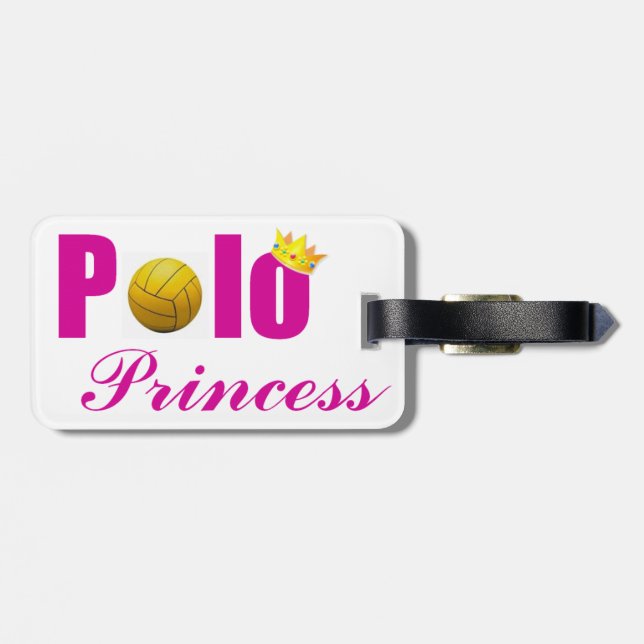 Polo-Prinzessin Tag Gepäckanhänger (Rückseite horizontal)